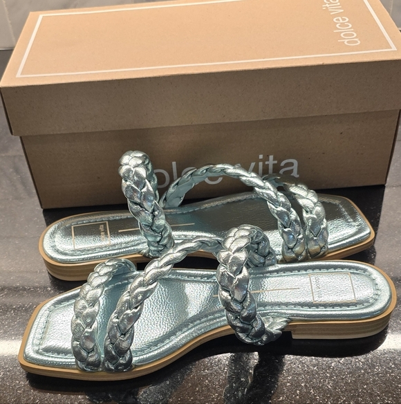 NIB Dolce Vita Electric Blue Braided Sandals 7.5 - Picture 2 of 7